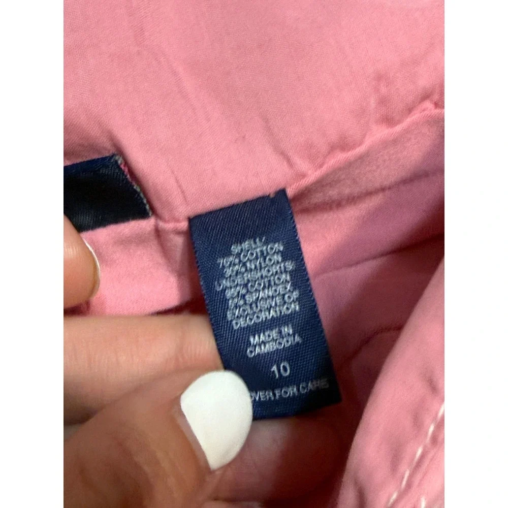 Limited Too Skort Girls Size 10 Pink Pleated Skirt Lace Up Detail